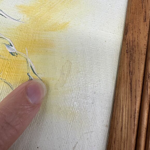 Vintage Painting Beach Dunes Seagulls Nautical Wooden Frame Wall Hanging Signed - Picture 8 of 11